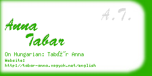 anna tabar business card